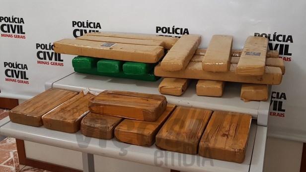 Droga apreendida em Viçosa nesta quarta-feira (27). Foto: Portal Viçosa em Dia