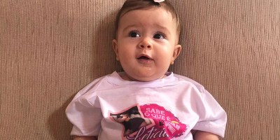 Letícia, de 8 meses, diagnosticada com AME. Foto: Acervo Pessoal