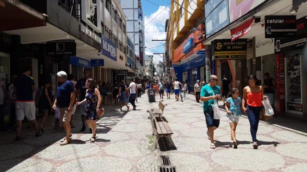 Calçadão da Rua Artur Bernardes. Foto: Artur Vieira/VD Calçadão da Rua Artur Bernardes. Foto: Artur Vieira/VD