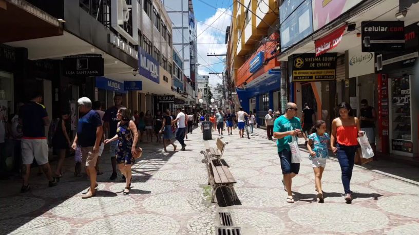 Calçadão da Rua Artur Bernardes. Foto: Artur Vieira/VD